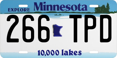 MN license plate 266TPD