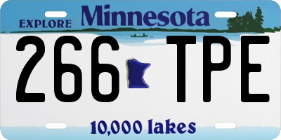MN license plate 266TPE