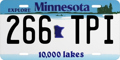 MN license plate 266TPI