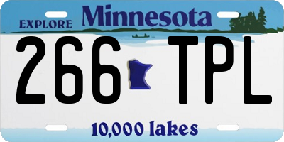MN license plate 266TPL