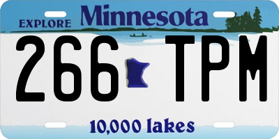 MN license plate 266TPM