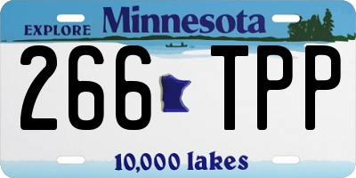 MN license plate 266TPP