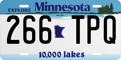MN license plate 266TPQ