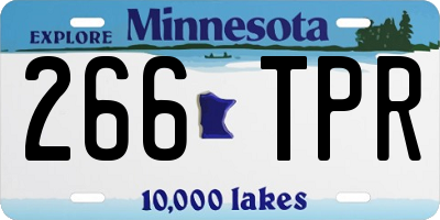 MN license plate 266TPR