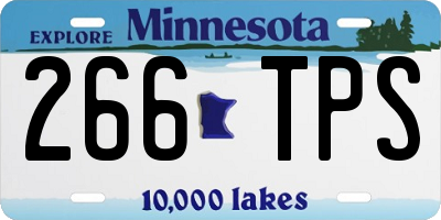 MN license plate 266TPS