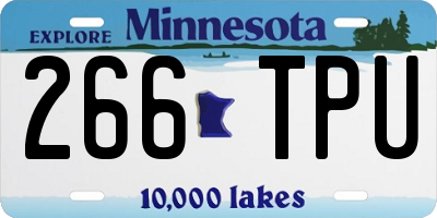 MN license plate 266TPU