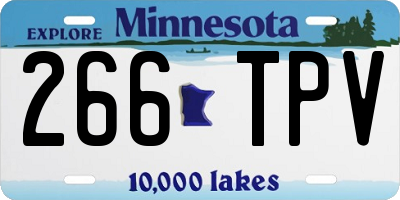 MN license plate 266TPV