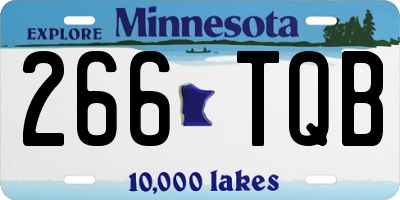 MN license plate 266TQB