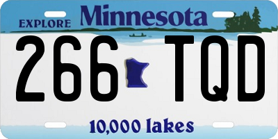 MN license plate 266TQD