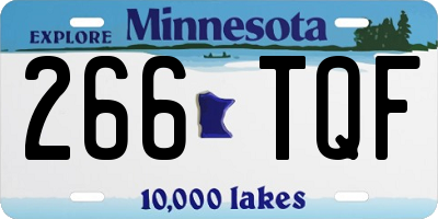 MN license plate 266TQF
