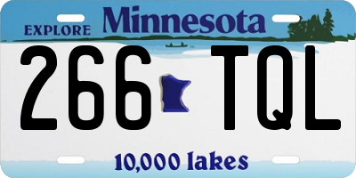 MN license plate 266TQL