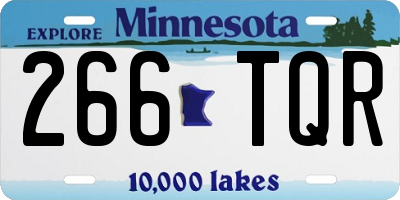 MN license plate 266TQR