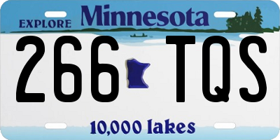 MN license plate 266TQS