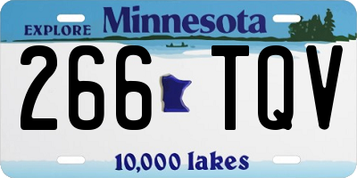 MN license plate 266TQV