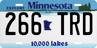 MN license plate 266TRD