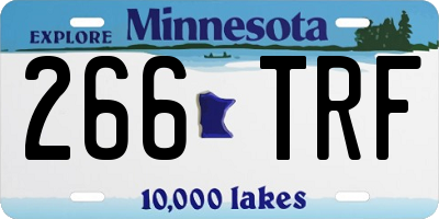 MN license plate 266TRF