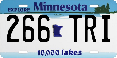 MN license plate 266TRI