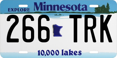MN license plate 266TRK