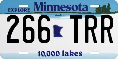 MN license plate 266TRR