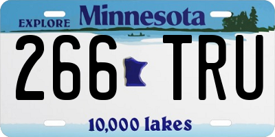 MN license plate 266TRU