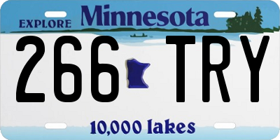 MN license plate 266TRY