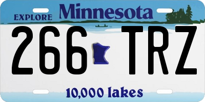 MN license plate 266TRZ