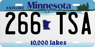 MN license plate 266TSA