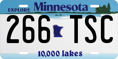 MN license plate 266TSC