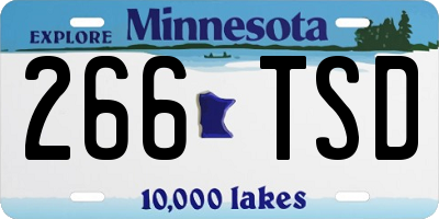 MN license plate 266TSD