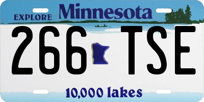 MN license plate 266TSE