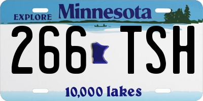 MN license plate 266TSH