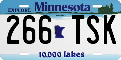 MN license plate 266TSK