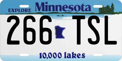 MN license plate 266TSL