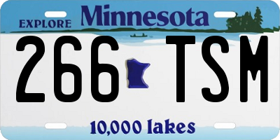 MN license plate 266TSM