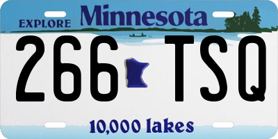 MN license plate 266TSQ