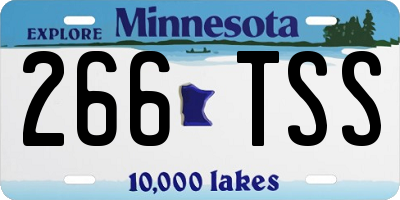 MN license plate 266TSS
