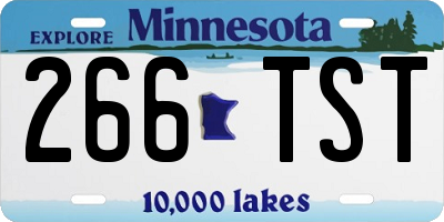 MN license plate 266TST