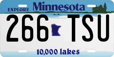 MN license plate 266TSU
