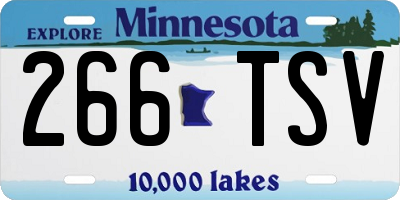 MN license plate 266TSV