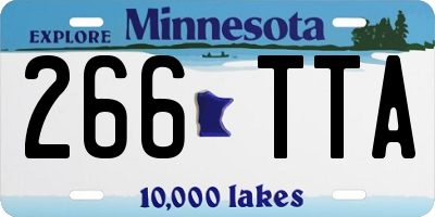 MN license plate 266TTA