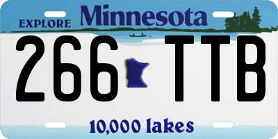 MN license plate 266TTB