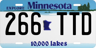 MN license plate 266TTD
