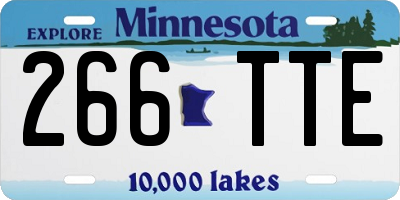 MN license plate 266TTE