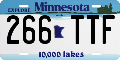 MN license plate 266TTF