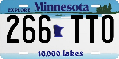 MN license plate 266TTO