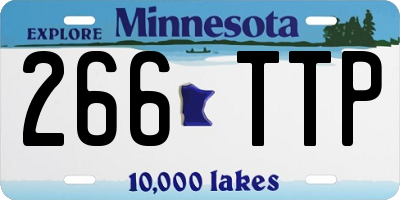 MN license plate 266TTP