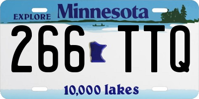 MN license plate 266TTQ