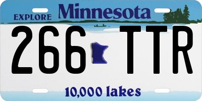 MN license plate 266TTR