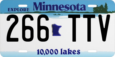 MN license plate 266TTV