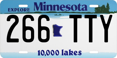 MN license plate 266TTY
